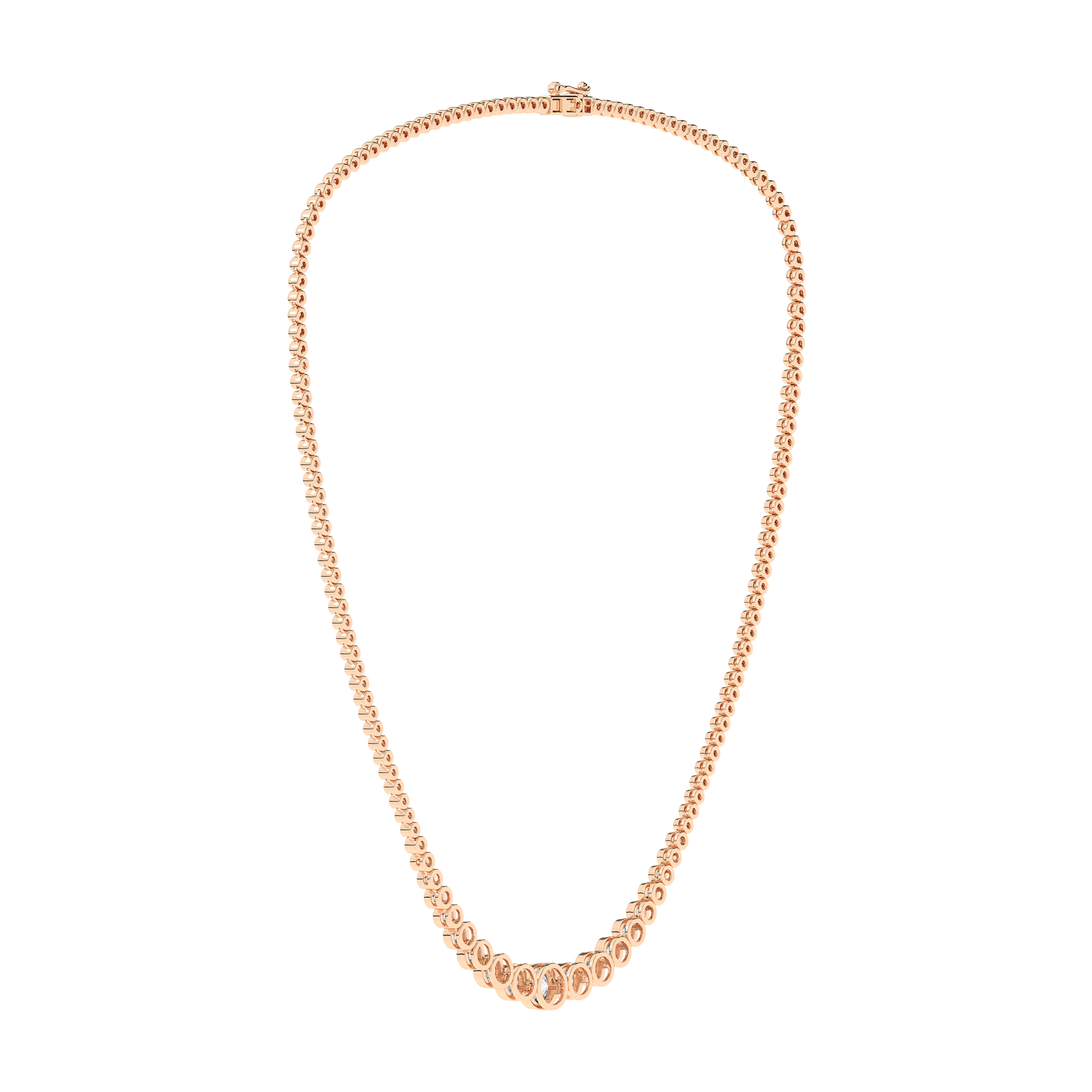 Seamless_x0019_ Graduated Diamond Riviera Necklace (Round)