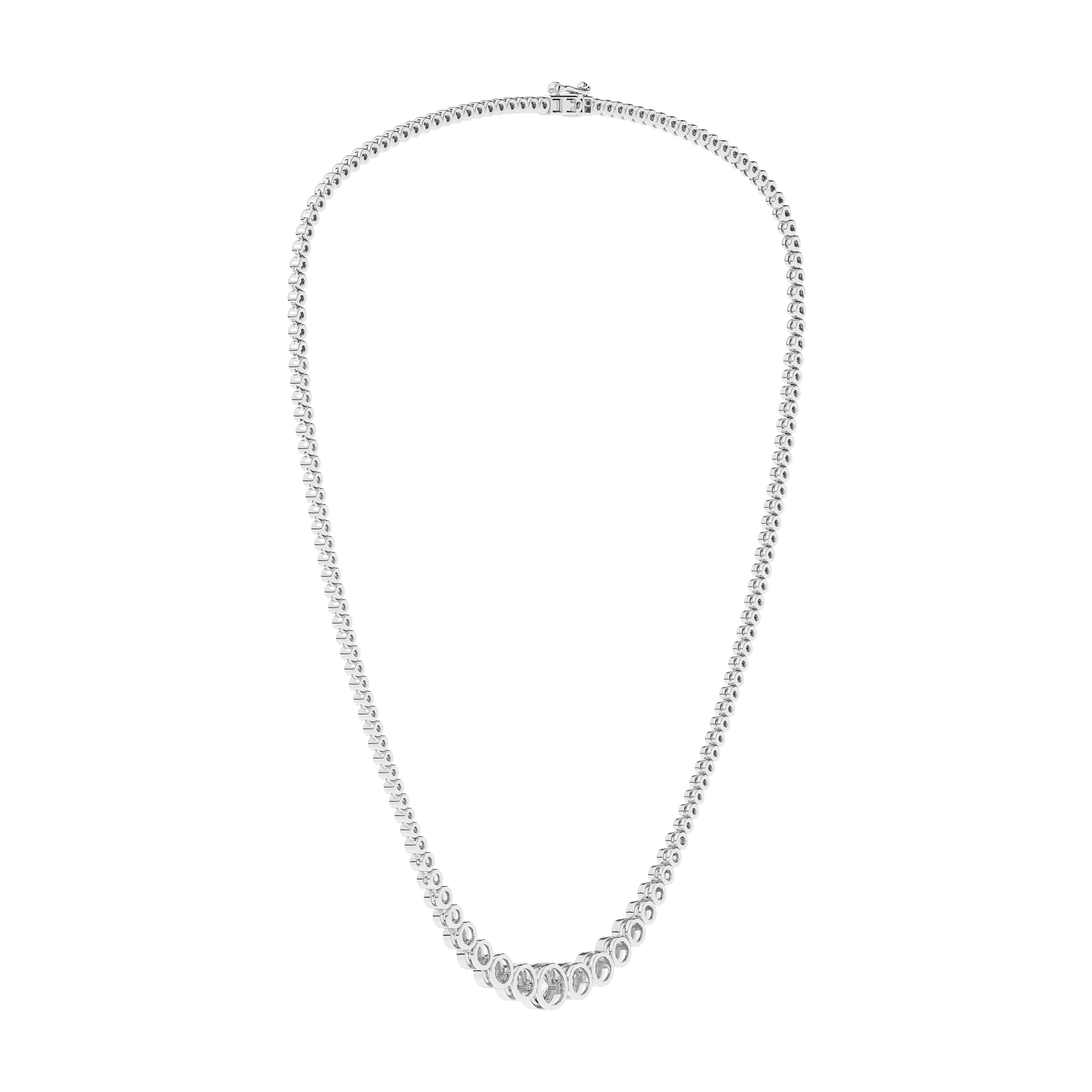 Seamless_x0019_ Graduated Diamond Riviera Necklace (Round)