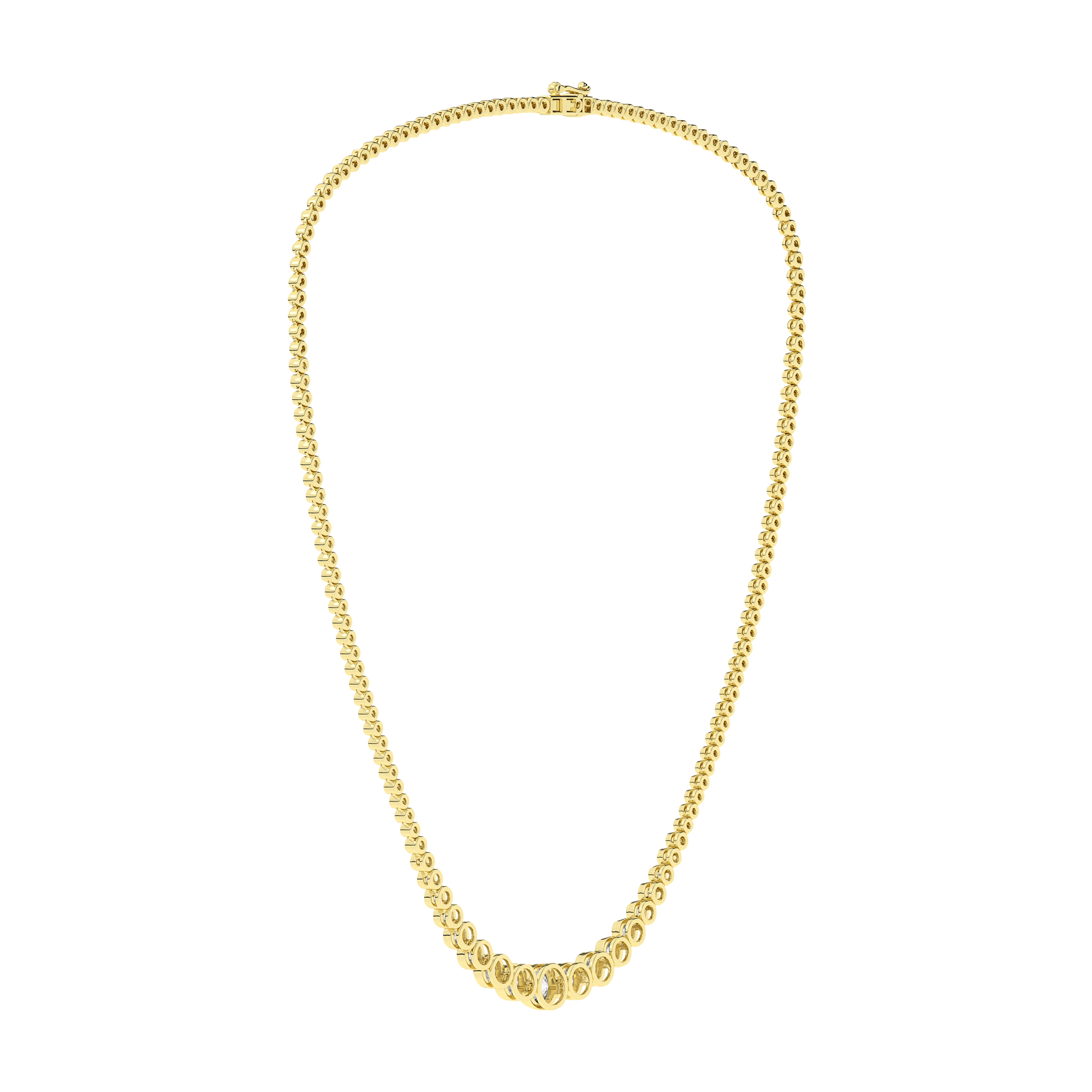 Seamless_x0019_ Graduated Diamond Riviera Necklace (Round)