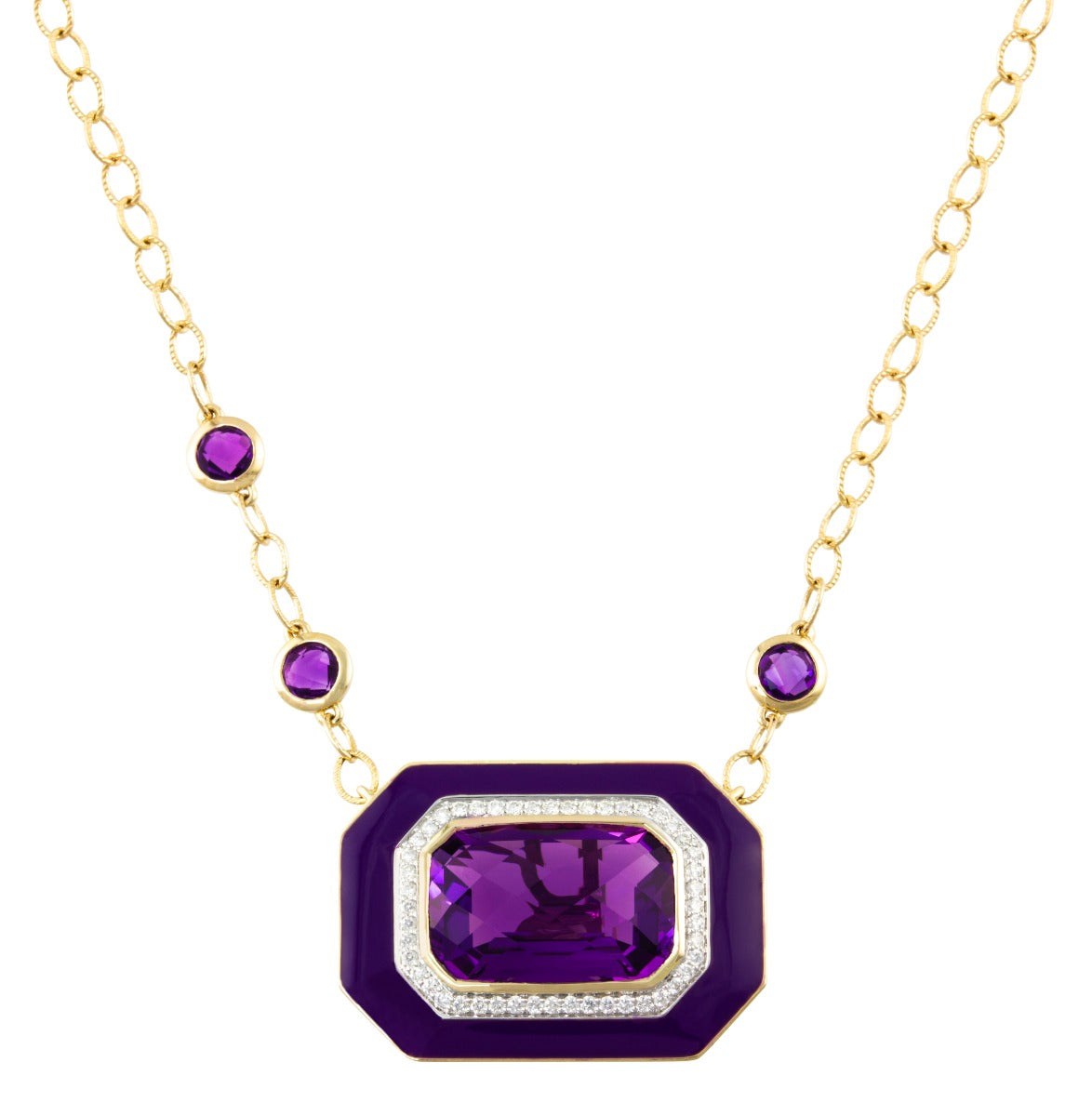 14kt Yellow Gold Bellarri Amethyst Necklace