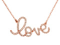 14k Rose Gold .25ctw Diamond Love Pendant
