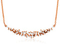 14k Rose Gold .42ctw Baguette Diamond Necklace