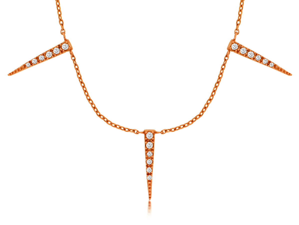 14k Rose Gold .15ctw Diamond Necklace