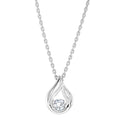 Front View Shimmering CZ Pendant