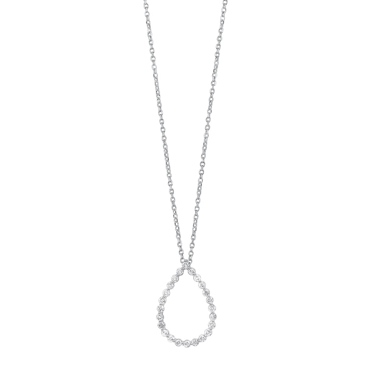 14k Single Prong Pear Pendant 1ctw