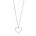 14k Single Prong Heart Pendant 1ctw
