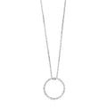 14k Single Prong Circle Pendant 1/2ctw