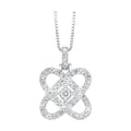 Silver Diamond Pendant 1/4 CTW