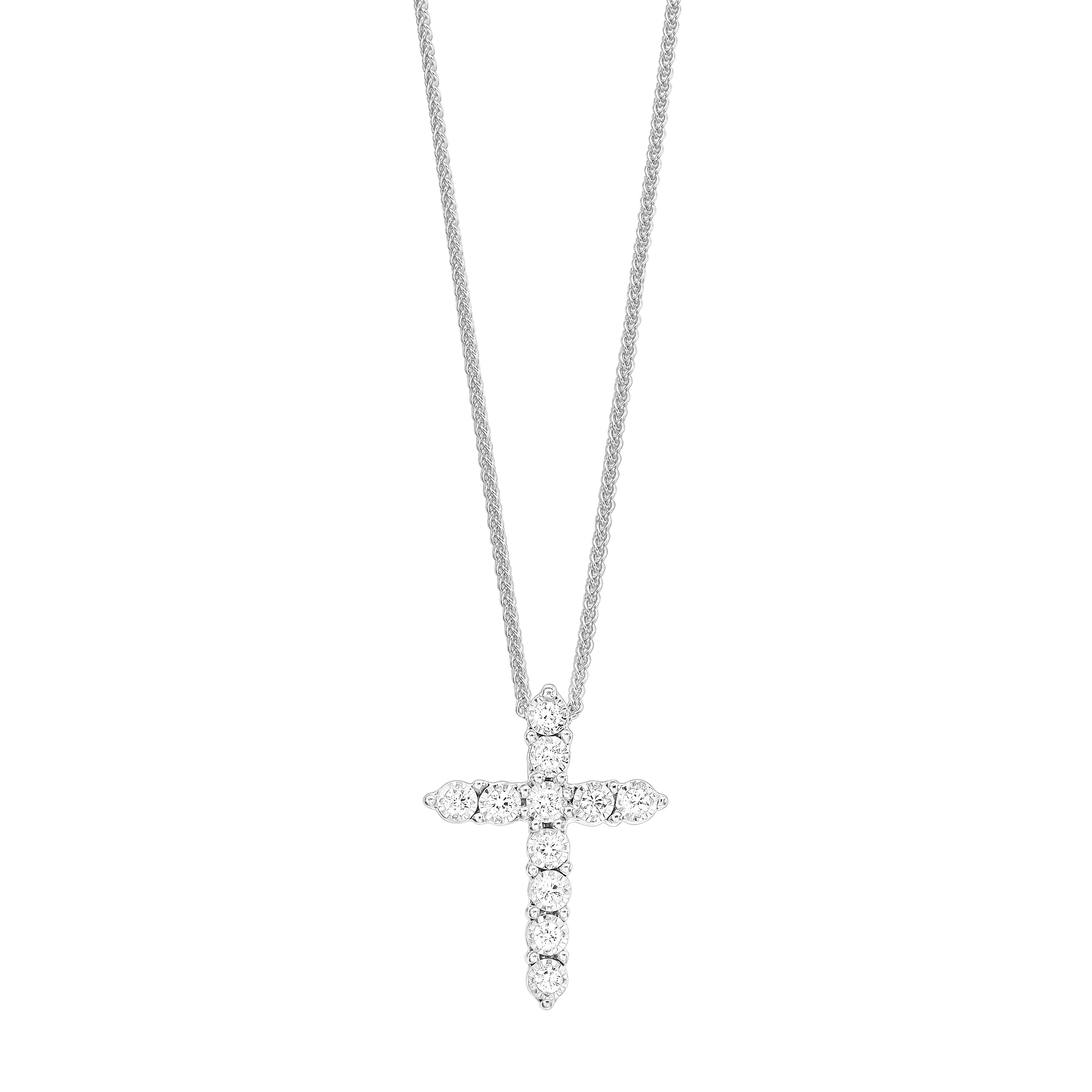 10kt White Gold Pendant 1/10ctw