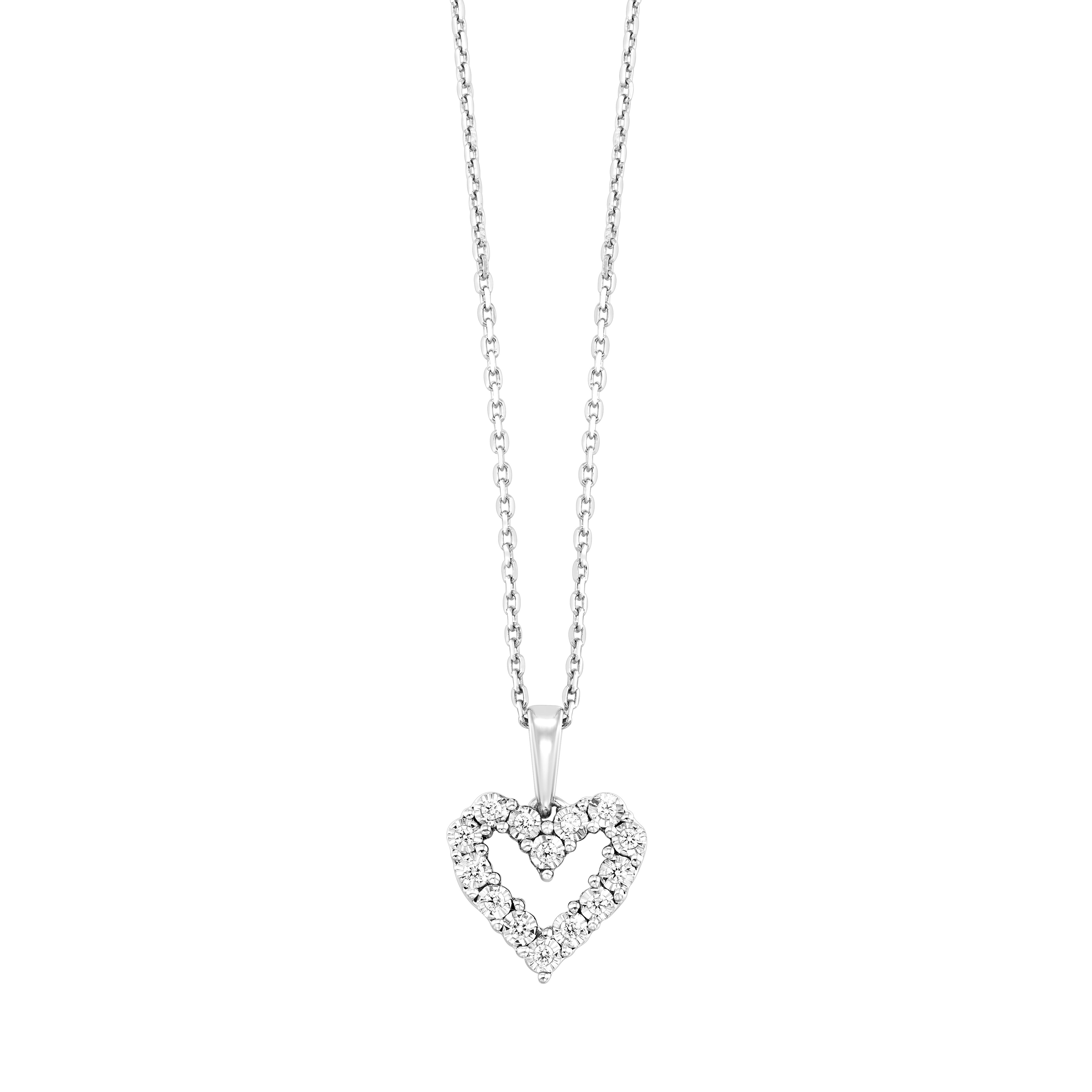 10kt White Gold Pendant 1/10ctw