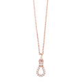 Front View 14k Rose Gold Diamond Pendant