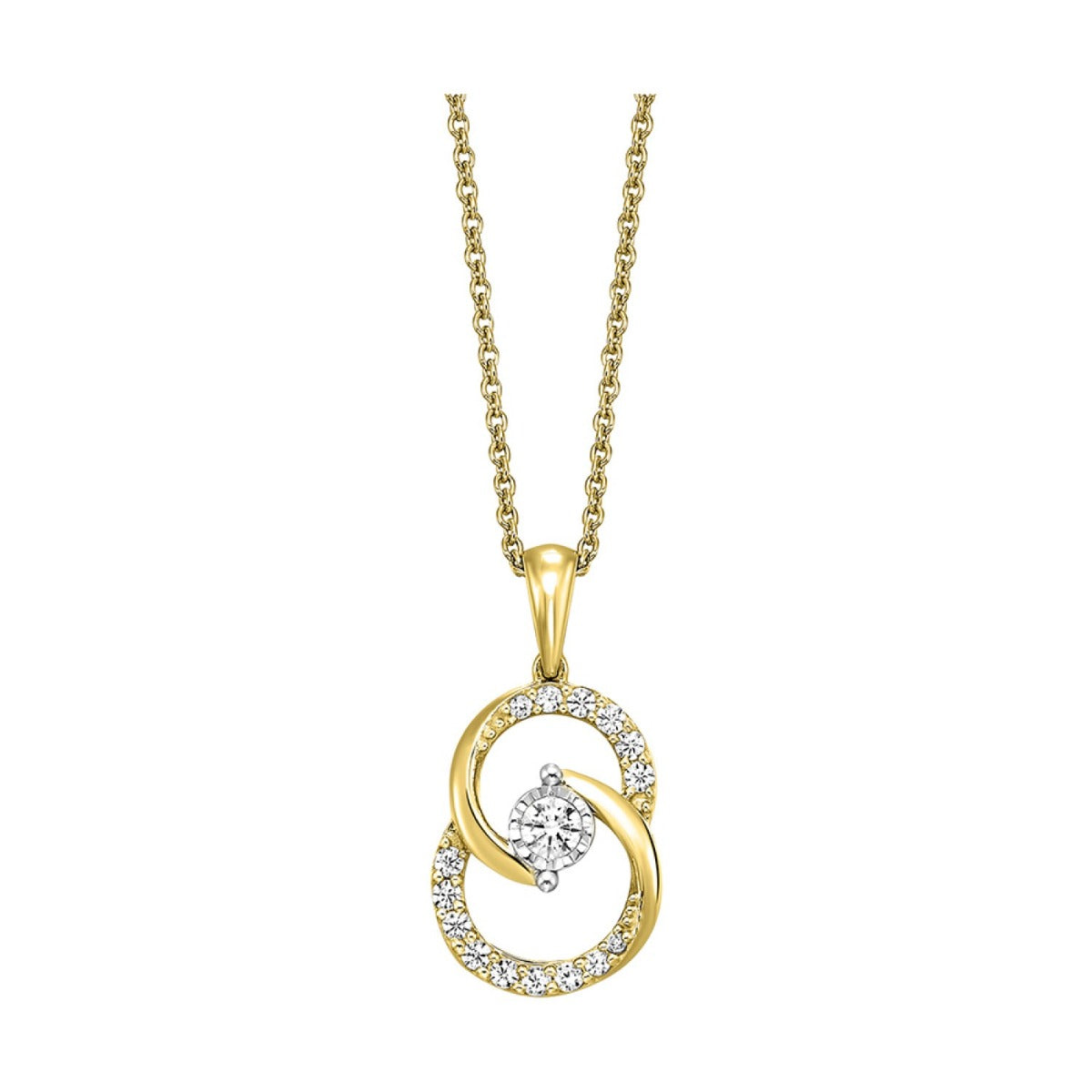 10K YG 1/4 ct. tw. Diamond Fashion Pendant