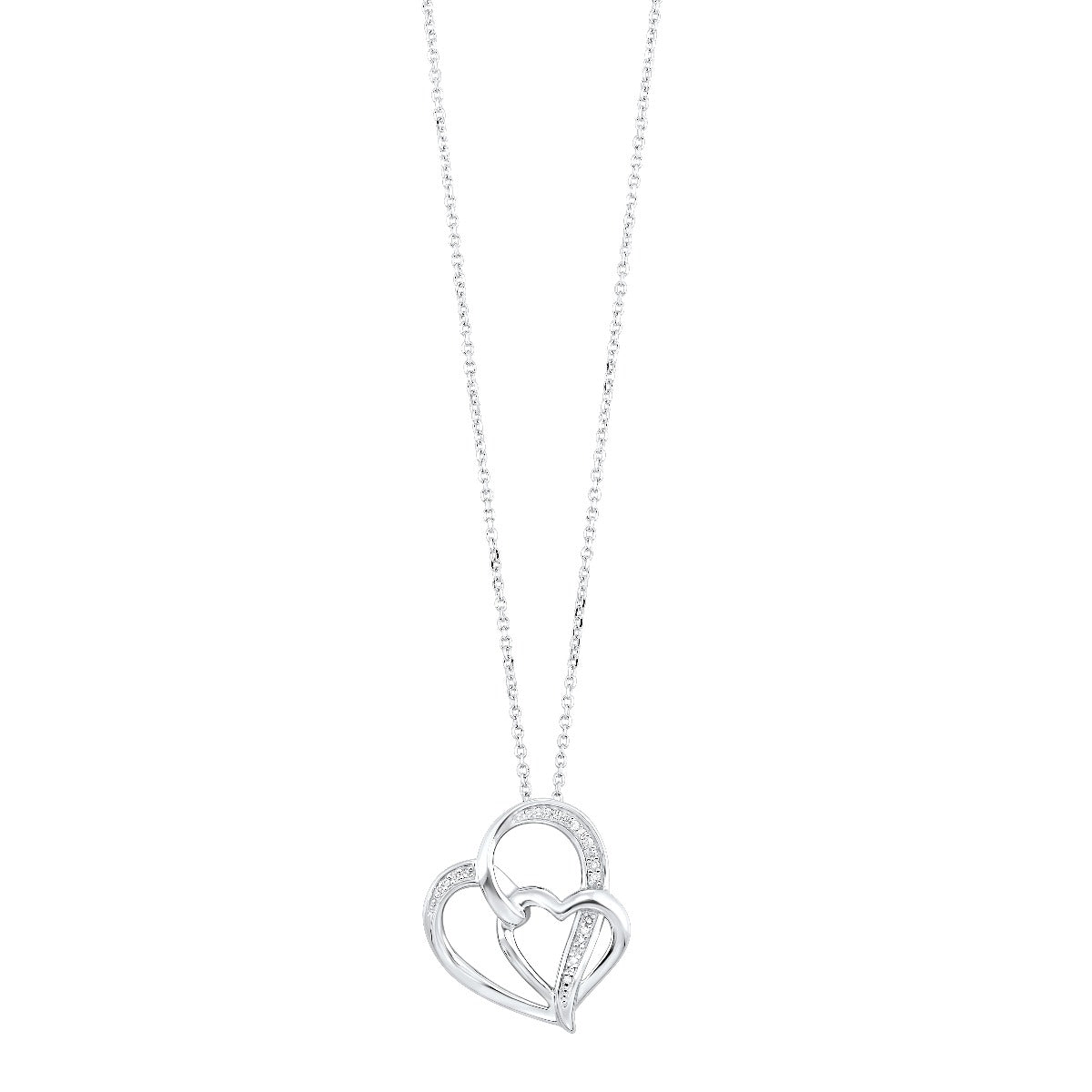 Heart in Heart Silver Pendant
