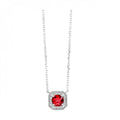 Gold Diamond & Garnet Necklace 1/2gtw
