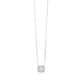 10Kt White Gold Diamond 1/20Ctw & Opal 1/2Ctw Pendant