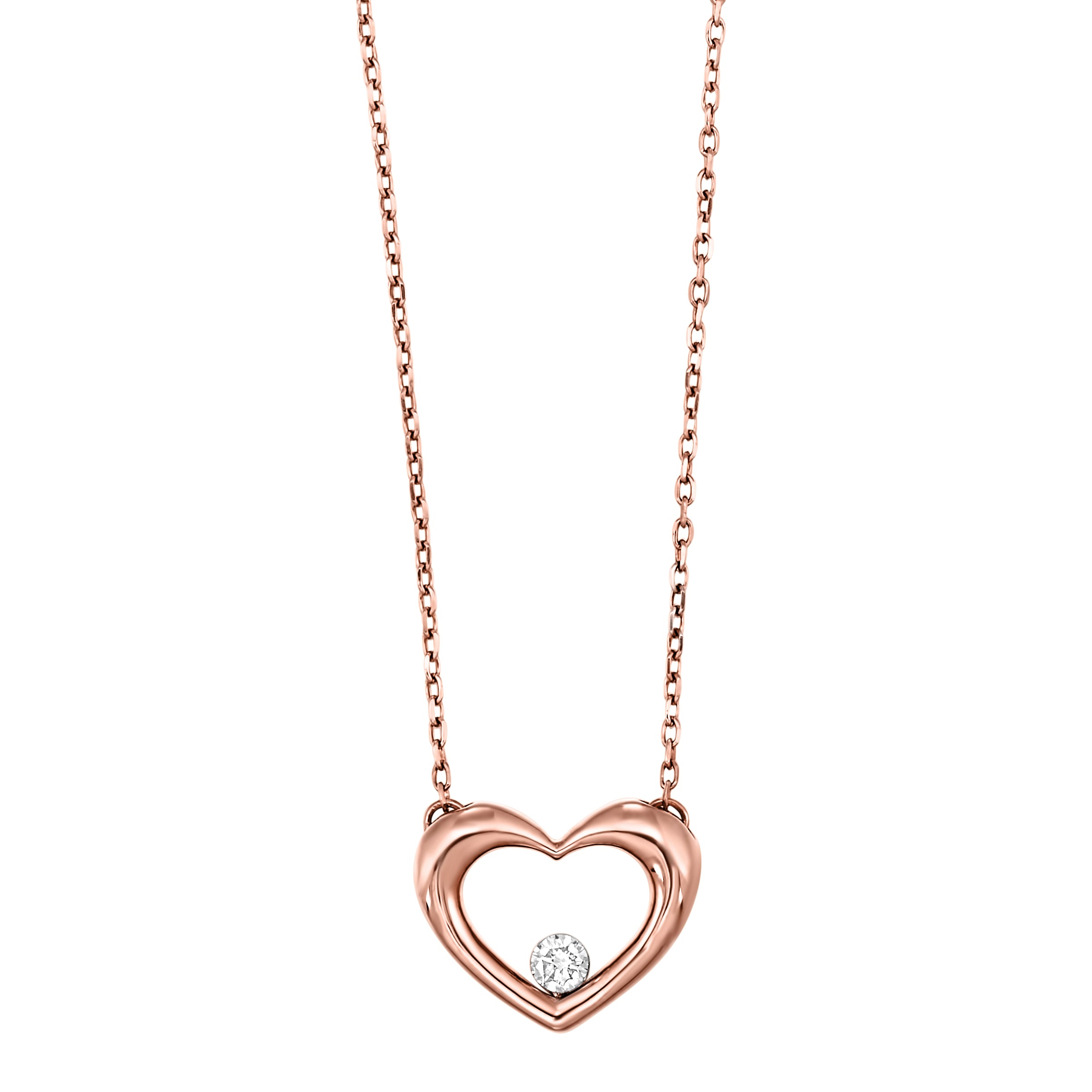 Gold Diamond Heart Pendant