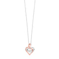 Silver White and Rose Gold Pendant