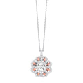 Silver White and Rose Gold Pendant