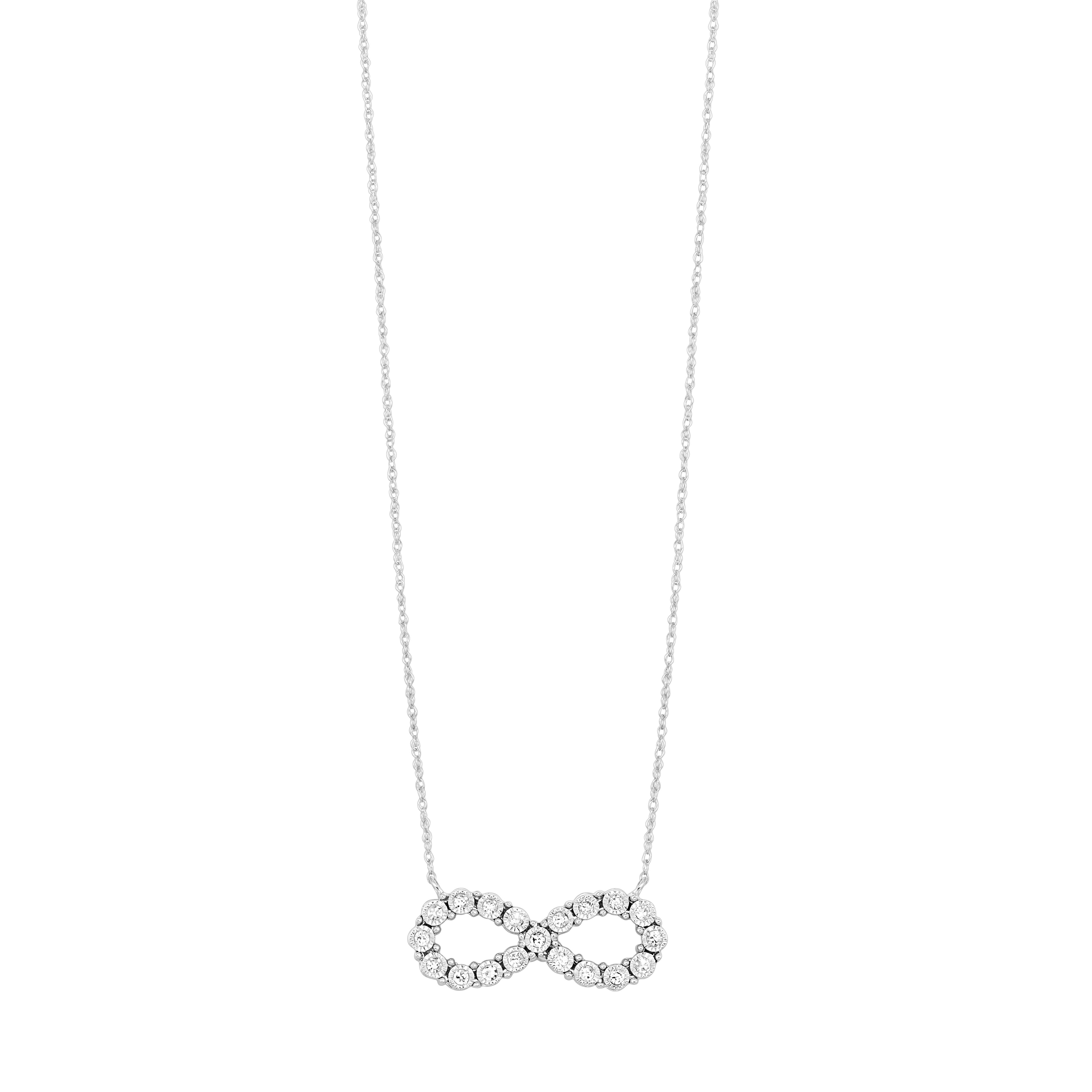 14k Diamond Necklace 1/7ctw