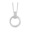 Harmony Loop 14K White Gold Diamond Circle Pendant