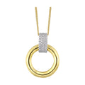 Harmony Loop 14K Yellow Gold Diamond Circle Pendant