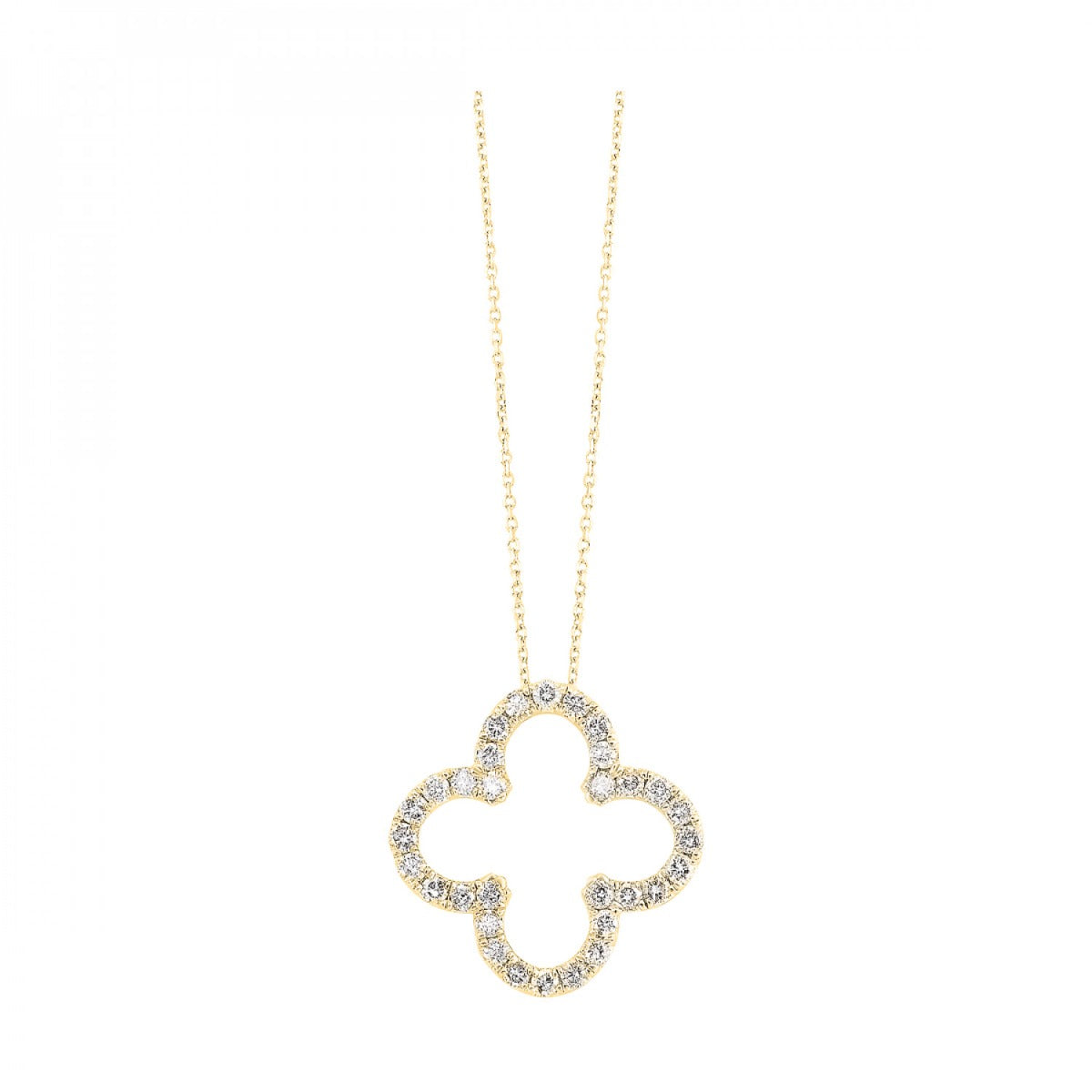 14k Yellow Gold Diamond Pendant 1/4 CTW