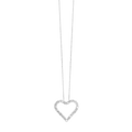 14k White Gold Diamond Heart Pendant 1/4 CTW