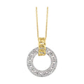 Davina 14K White and Yellow Gold 1/2CTW Diamond Circle Pendant