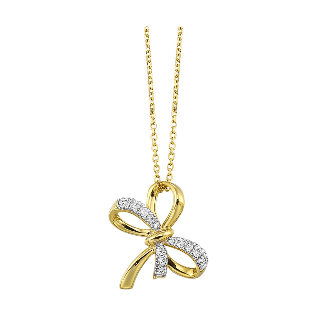 Delilah 14K Yellow Gold Diamond 1/10 CTW Pendant