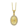 Solara Steel Oval Pendant