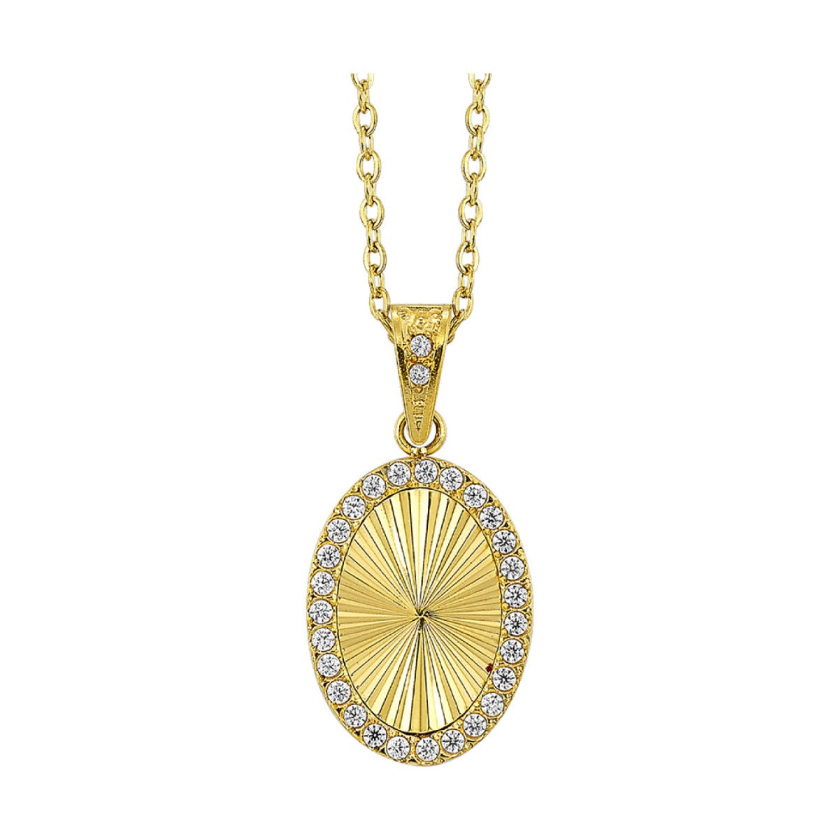 Solara Steel Oval Pendant