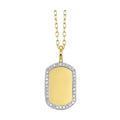 Liora 14K Yellow Gold Diamond Dog Tag Pendant