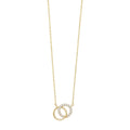 Front View 14k Yellow Gold & Diamond Circle Pendant