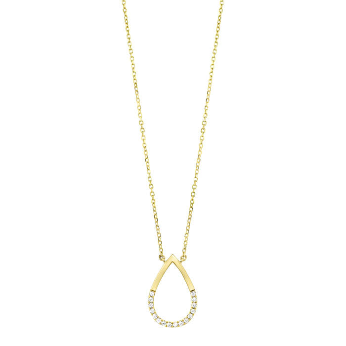 14KT Yellow Gold & Diamond Stunning Neckwear Pendant  - 1/10 ctw