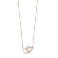 Front View 14k Pink Gold & Diamond Stunning Pendant