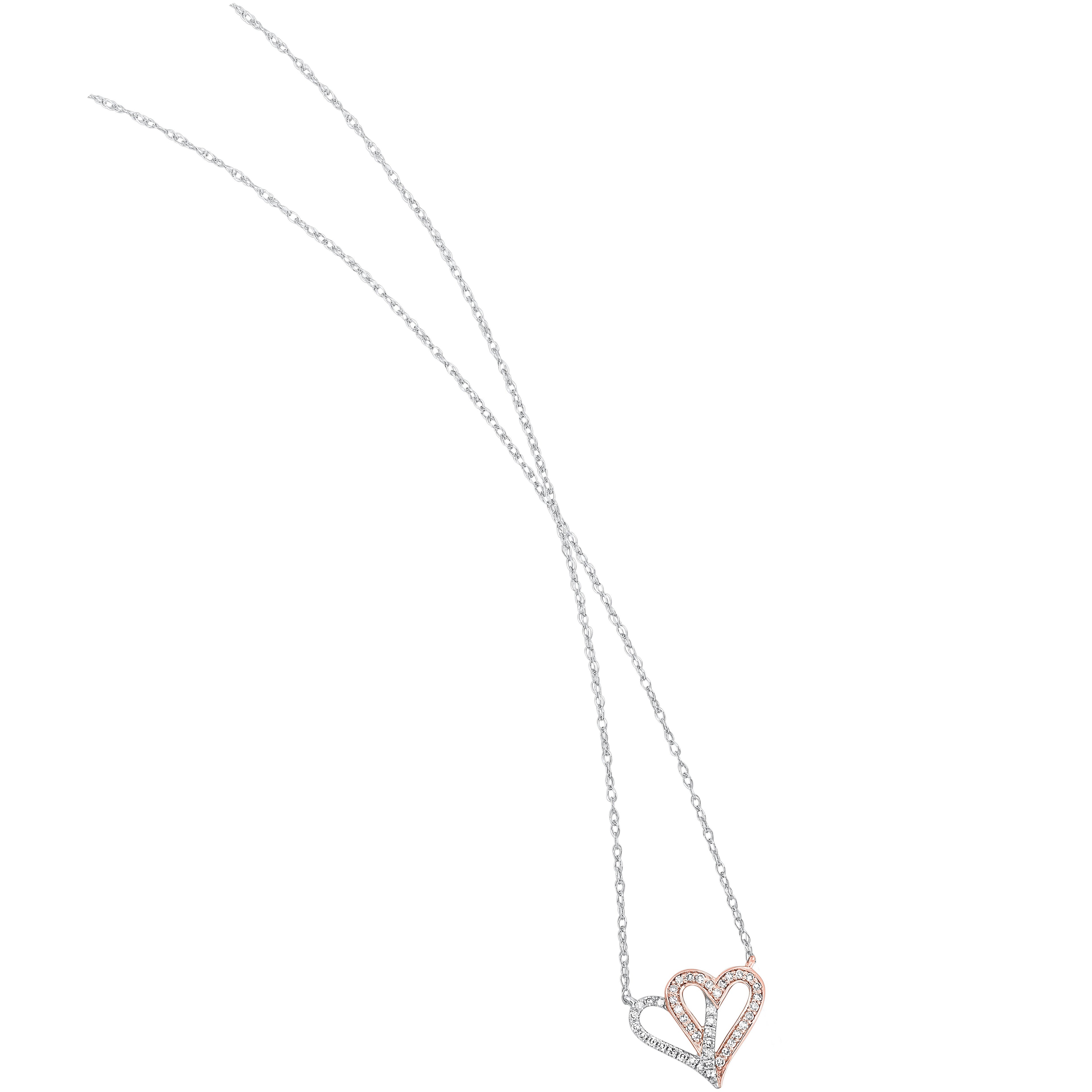 Diamond Interlocking Hearts Necklace