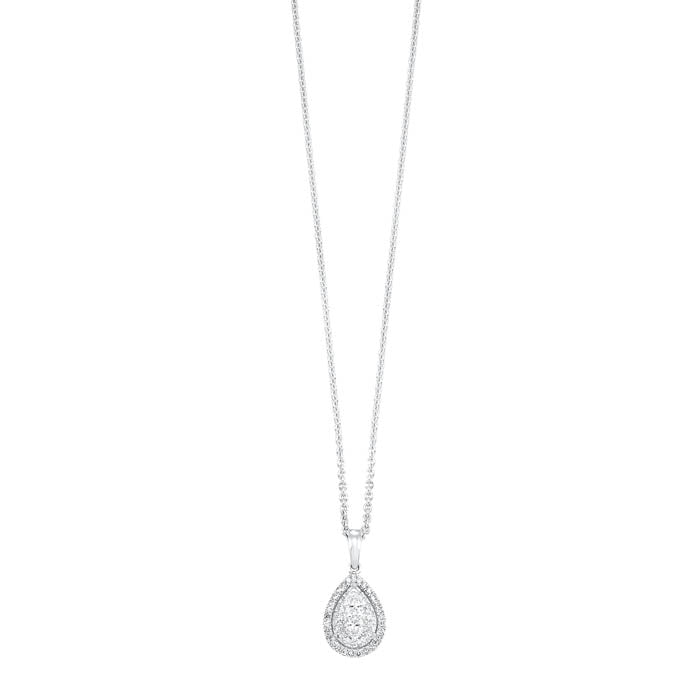 Sterling Silver ForeverUs Diamond Pendant Front View