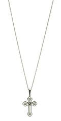 Seraphine Sterling Silver Diamond Cross Necklace
