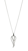 Celestia Sterling Silver Diamond Angel Wing Necklace