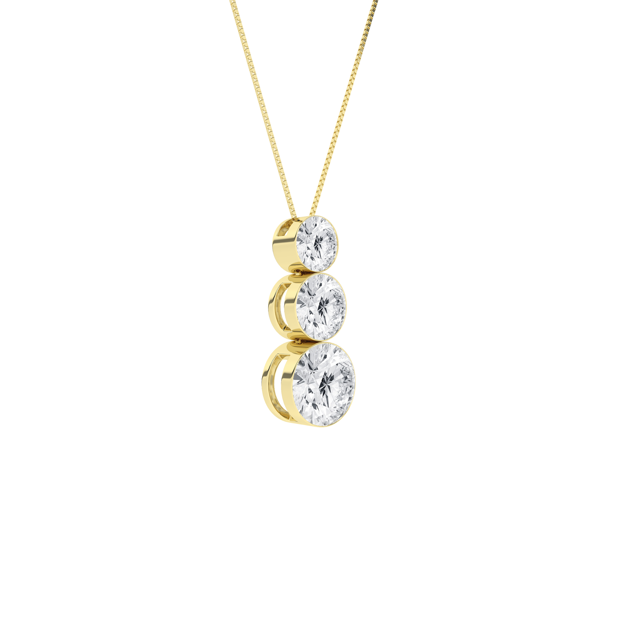 Seamless_x0019_ 3-Stone Graduated Diamond Drop Pendant (Round)