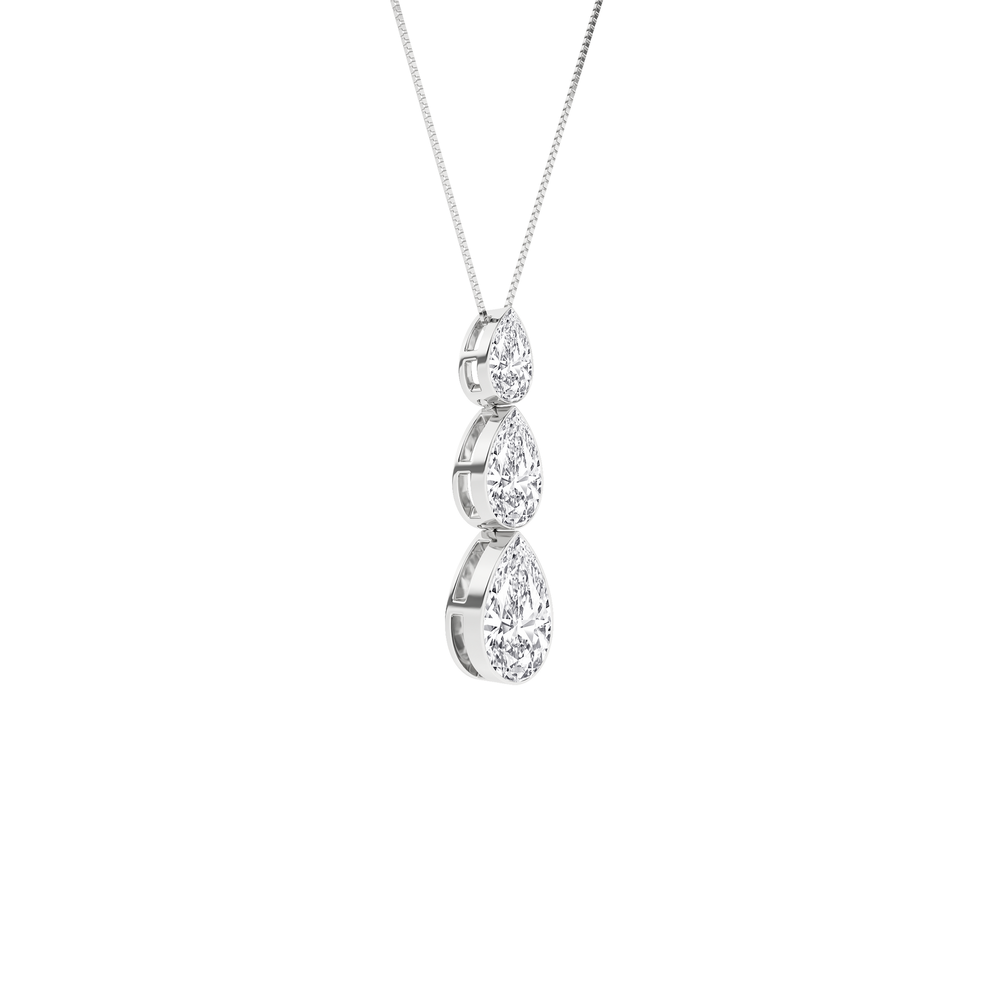 Seamless_x0019_ 3-Stone Graduated Diamond Drop Pendant (Pear)