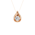 Boat-set Solitaire Pendant