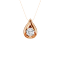 Boat-set Solitaire Pendant
