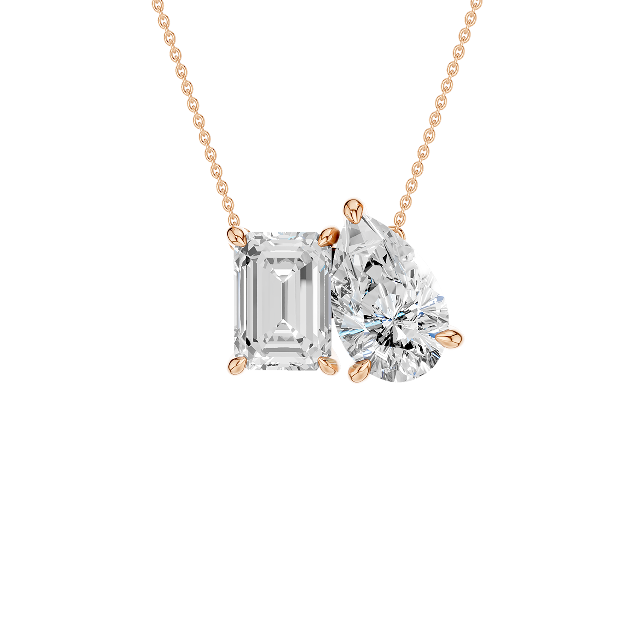 TOI ET MOI PENDANT (EMERALD & PEAR)