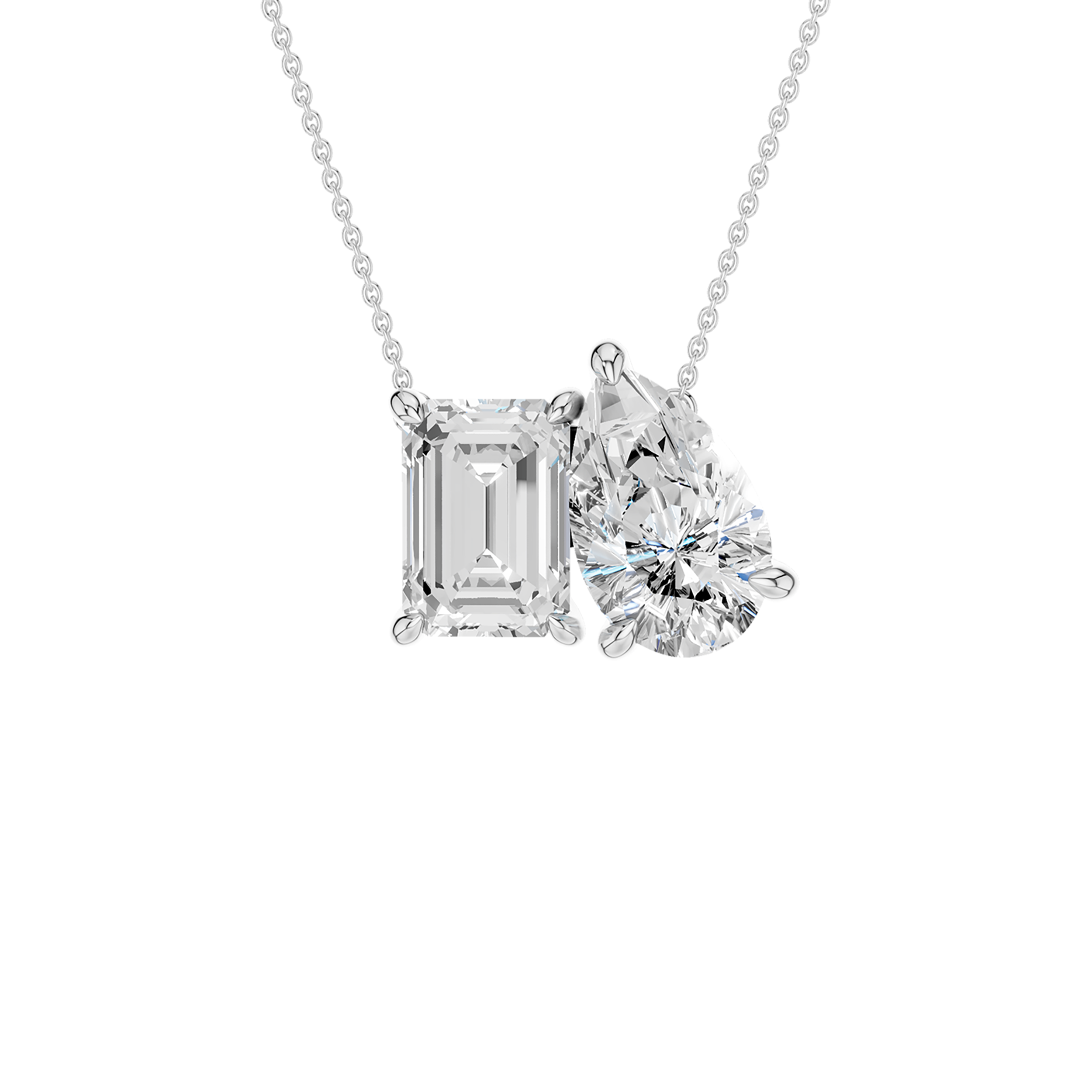 TOI ET MOI PENDANT (EMERALD & PEAR)