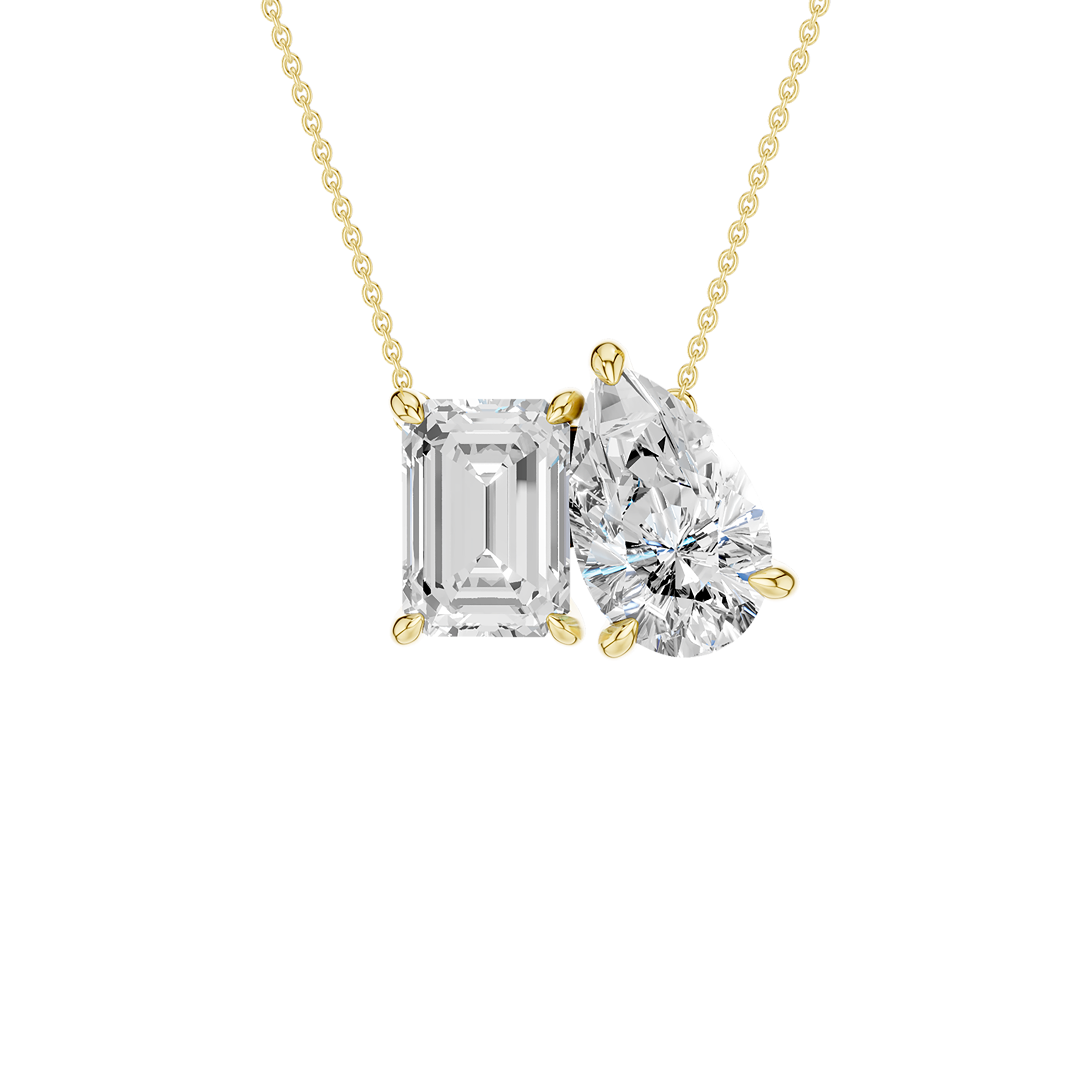 TOI ET MOI PENDANT (EMERALD & PEAR)