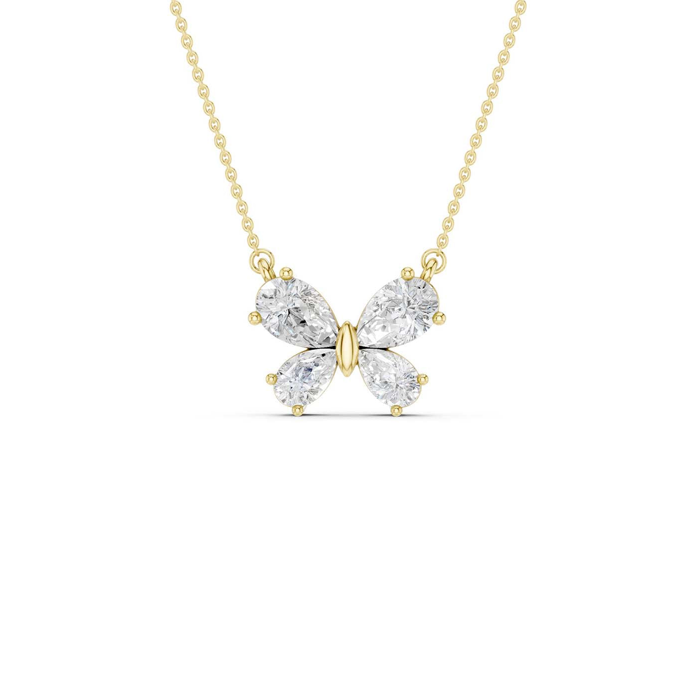 Butterfly Diamond Pendant(Pear)