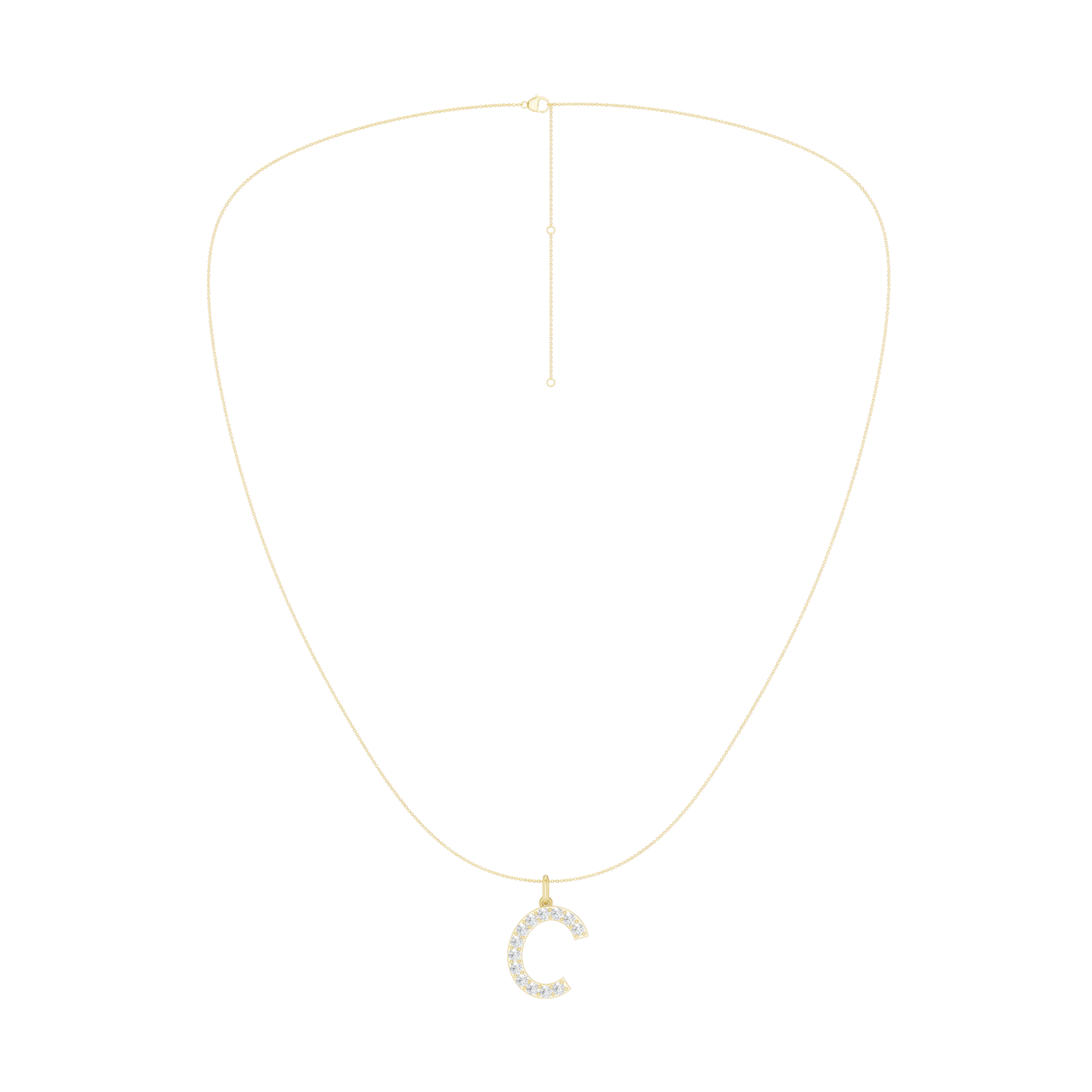 Love Letters Pendant-C with Chain