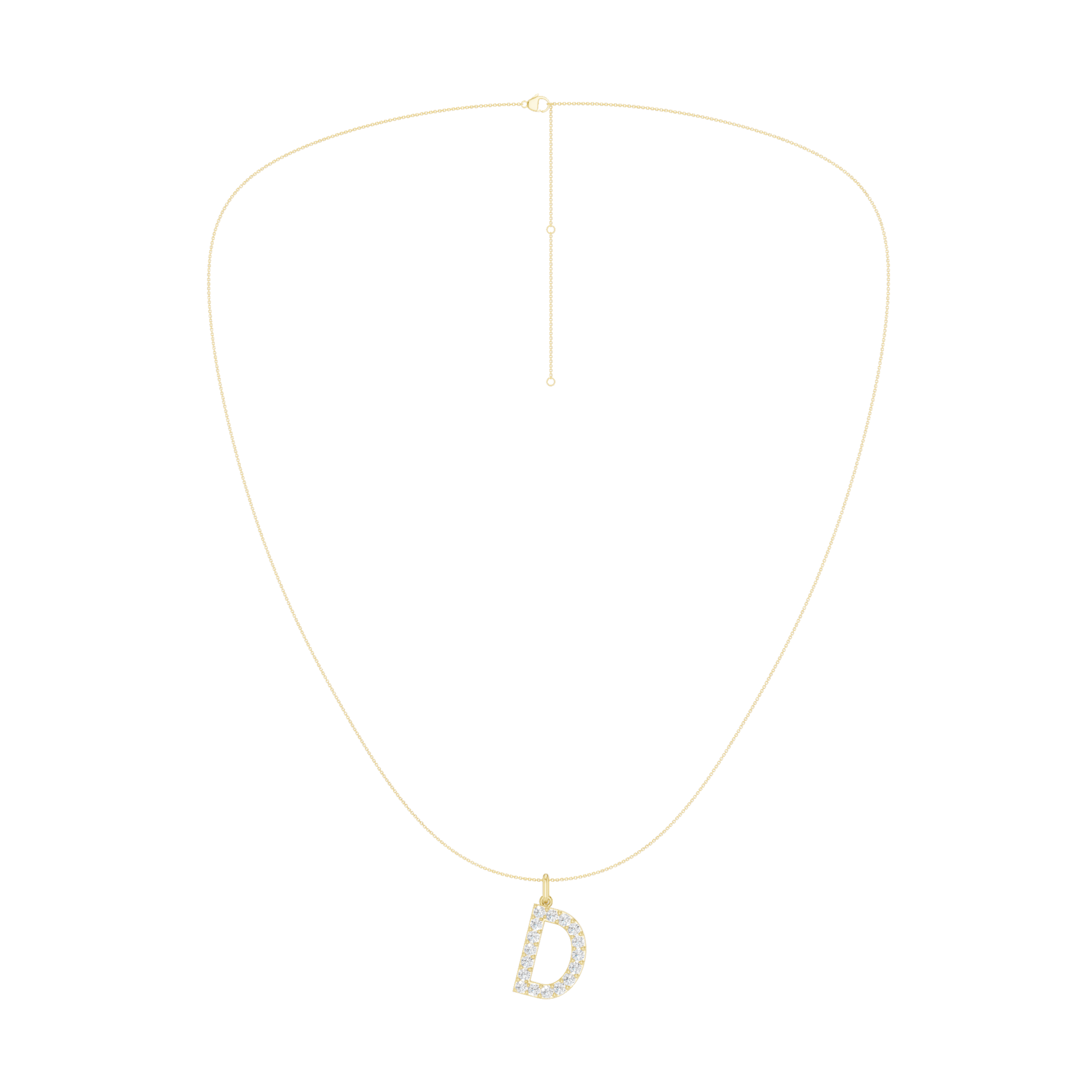 Love Letters Pendant-D with Chain