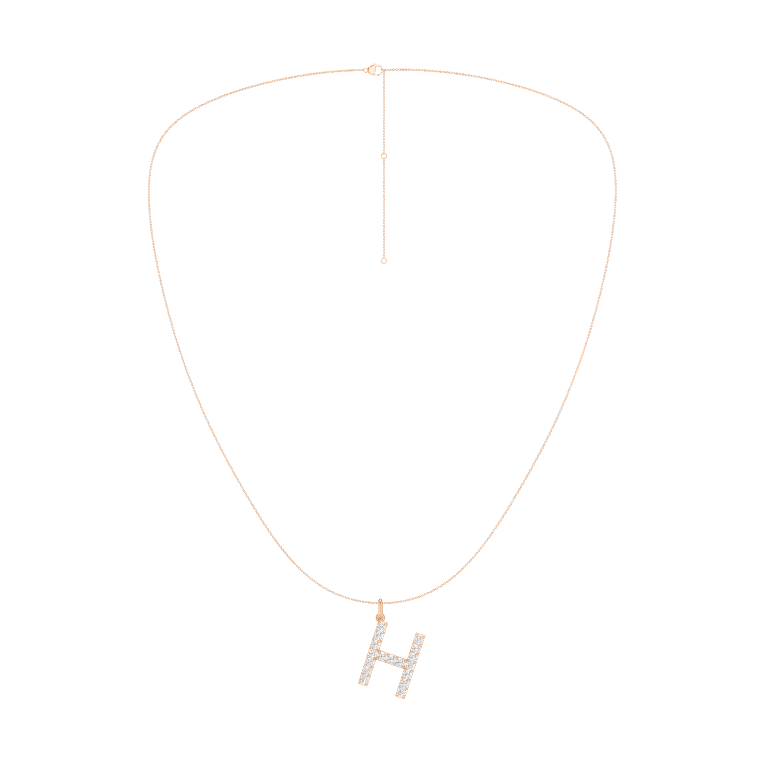 Love Letters Pendant-H with Chain